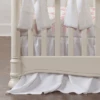 White Cotton Twill Crib Skirt (Gathered) 18" Drop 2 White Cotton Twill Crib Skirt (Gathered) 18" Drop -Liz and Roo 20inchwhiteskirt