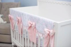 Hydrangeas And Bows Crib Rail Cover