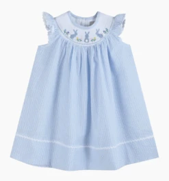 Bunny Smocked Bishop Dress