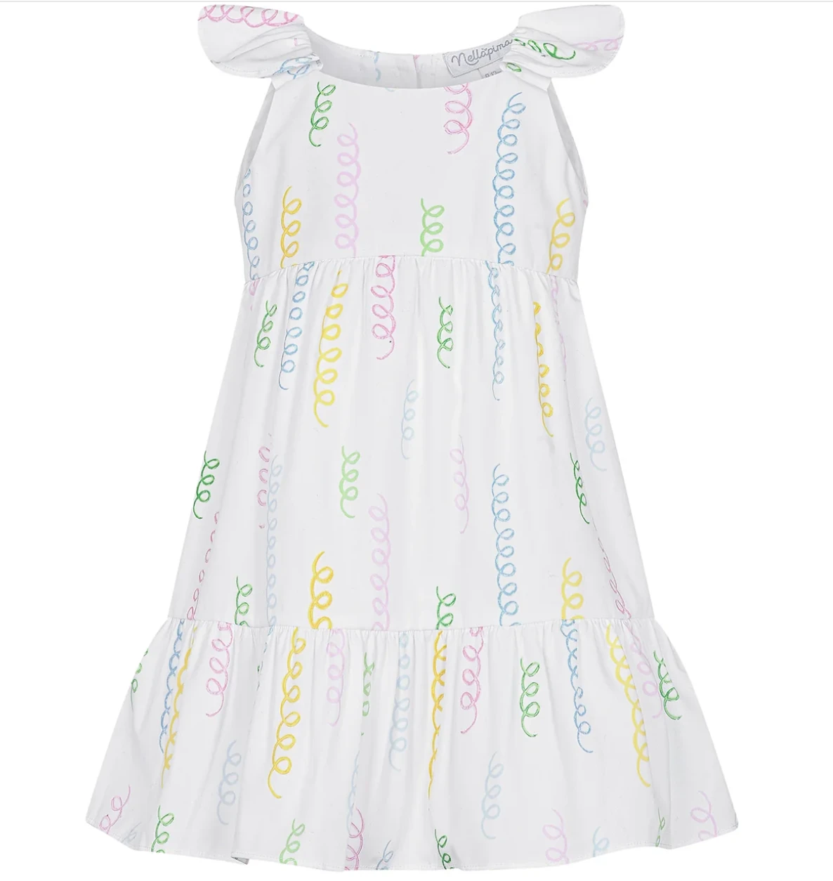 Colorful Spirals Cotton Woven Summer Dress 3 Colorful Spirals Cotton Woven Summer Dress