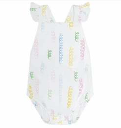 Colorful Spirals Cotton Ruffle Bubble