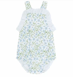 Blue Vines Cotton Woven Summer Bubble