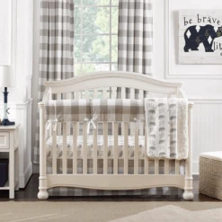 Cubby Bear And Buffalo Check 4-pc Crib Bedding