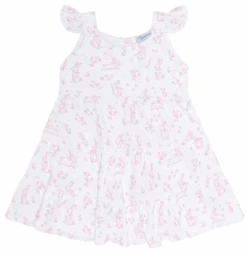 Pink Bunny Toile Dress