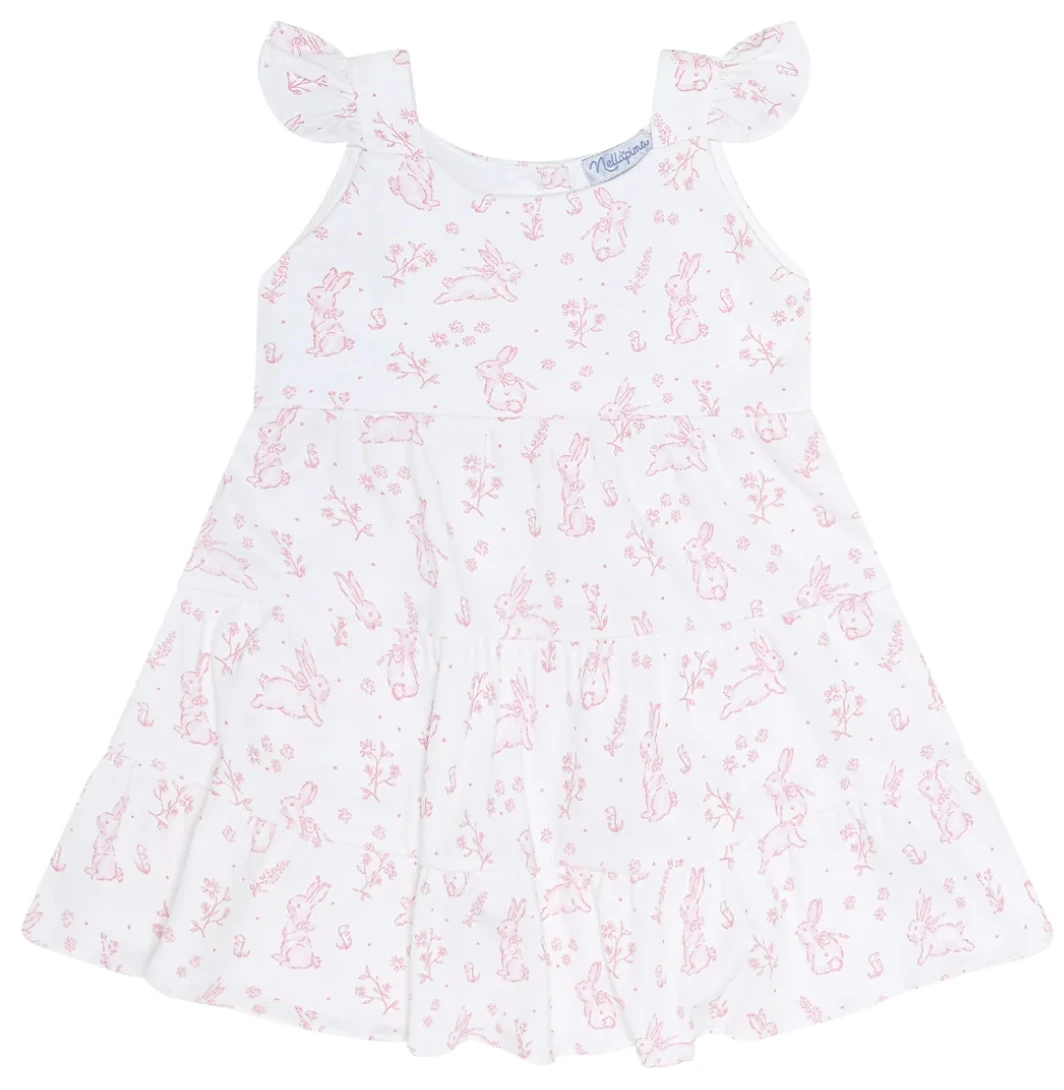 Pink Bunny Toile Dress 3 Pink Bunny Toile Dress