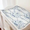 Blue-Beary Toile Changing Pad Cover 1 Blue-Beary Toile Changing Pad Cover -Liz and Roo blue beary toile changing pad cover 756523