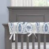 Blue-Beary Toile Crib Rail Cover 2 Blue-Beary Toile Crib Rail Cover -Liz and Roo blue beary toile rail cover 243834