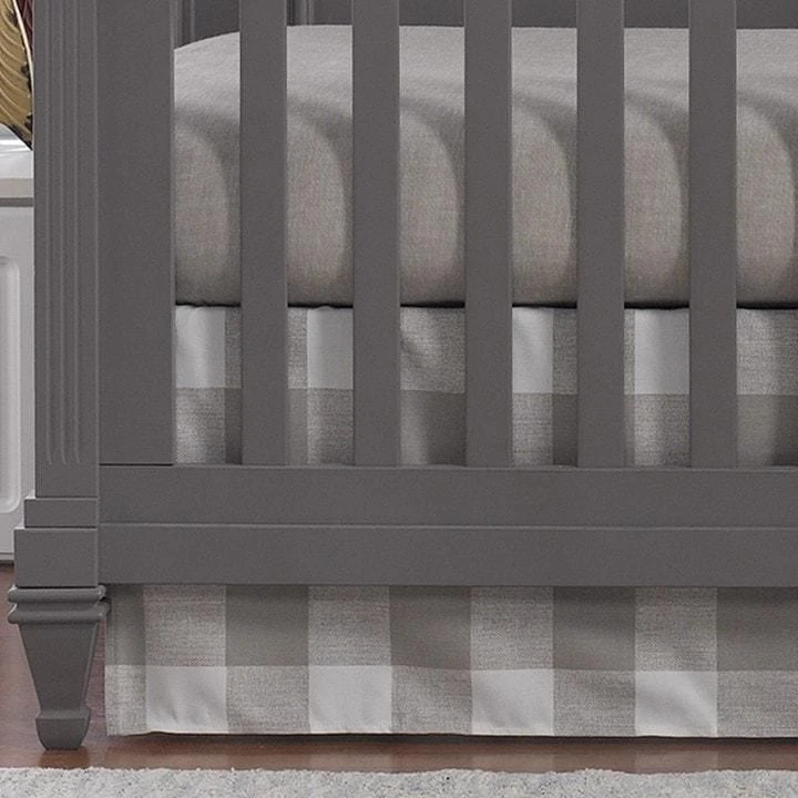 Buffalo Check (Taupe) Crib Skirt 17" Drop 3 Buffalo Check (Taupe) Crib Skirt 17" Drop