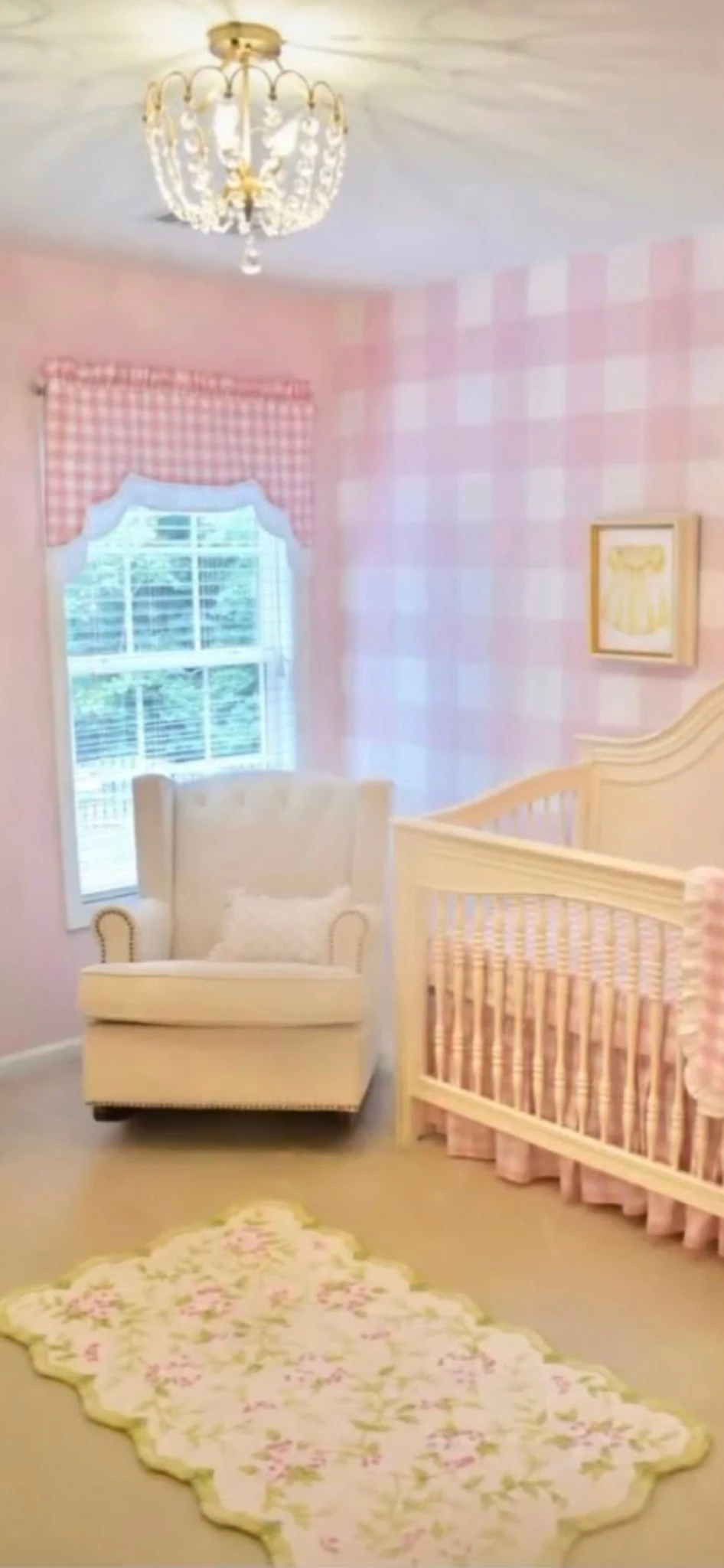 Buffalo Check Window Treatments - Pink 5 Buffalo Check Window Treatments - Pink - Image 3