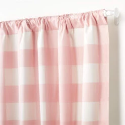 Buffalo Check Window Treatments - Pink