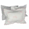 Blue Corner Bows Luxe Scalloped Baby Pillow Sham (INCLUDES Insert) -Liz and Roo corner bows luxe scalloped baby pillow sham includes insert 344013