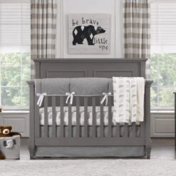 Cubby Bear And Gray 4-pc. Crib Bedding Set