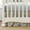 Flax Linen Crib Skirt (Gathered) 16" Drop 1 Flax Linen Crib Skirt (Gathered) 16" Drop -Liz and Roo flax linen crib skirt gathered 16 drop 439014