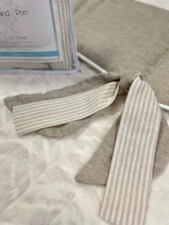 Flax Linen Stripe Crib Sheet 7 Flax Linen Stripe Crib Sheet -Liz and Roo flax linen stripe crib sheet 949939