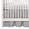 Gray Crosshatch Gathered Crib Skirt 17" Drop -Liz and Roo gray crosshatch gathered crib skirt 17 drop 427385