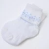 Blue Embroidered Socks