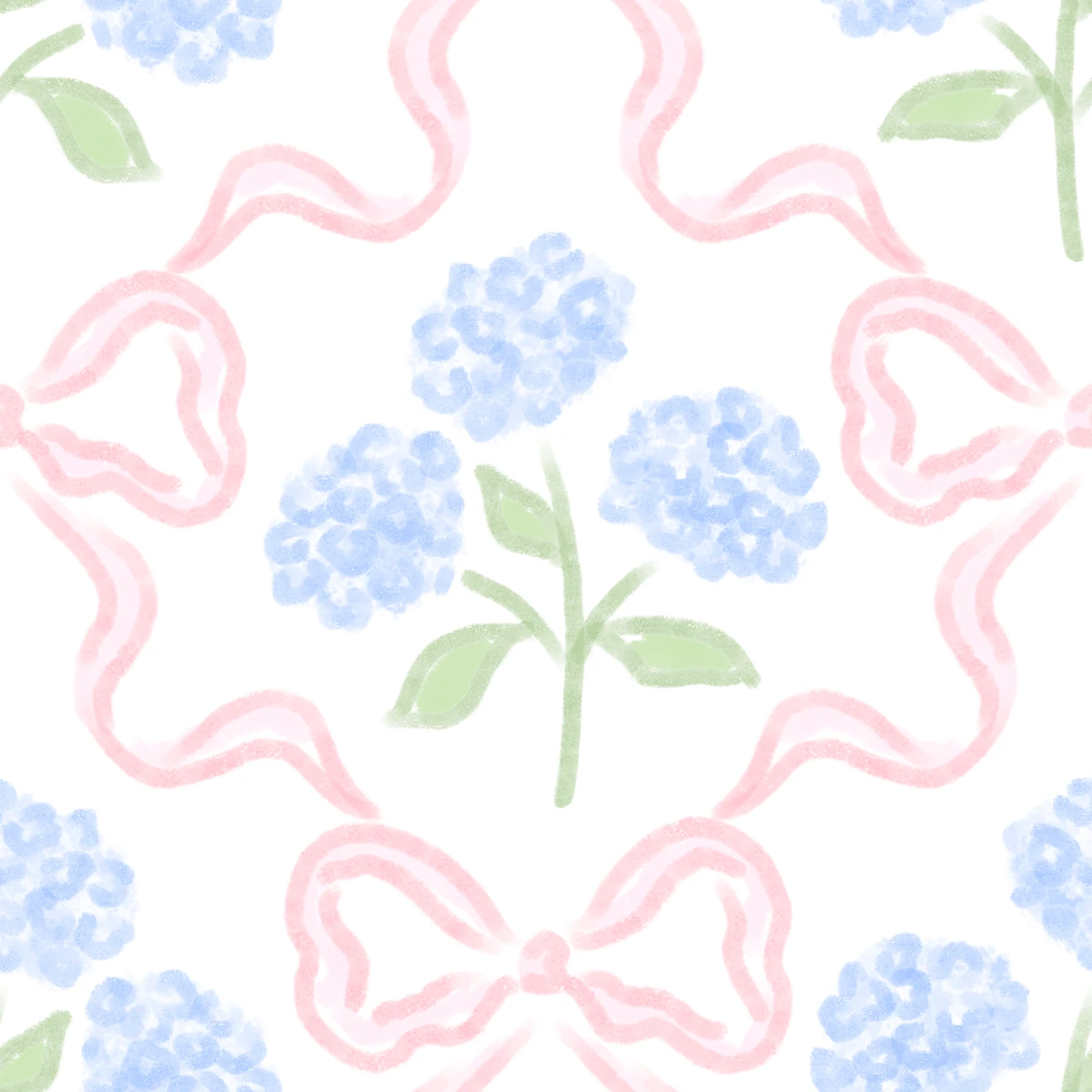 Hydrangeas And Bows Changing Pad Cover 3 Hydrangeas And Bows Changing Pad Cover