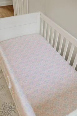 Hydrangeas And Bows Crib Sheet