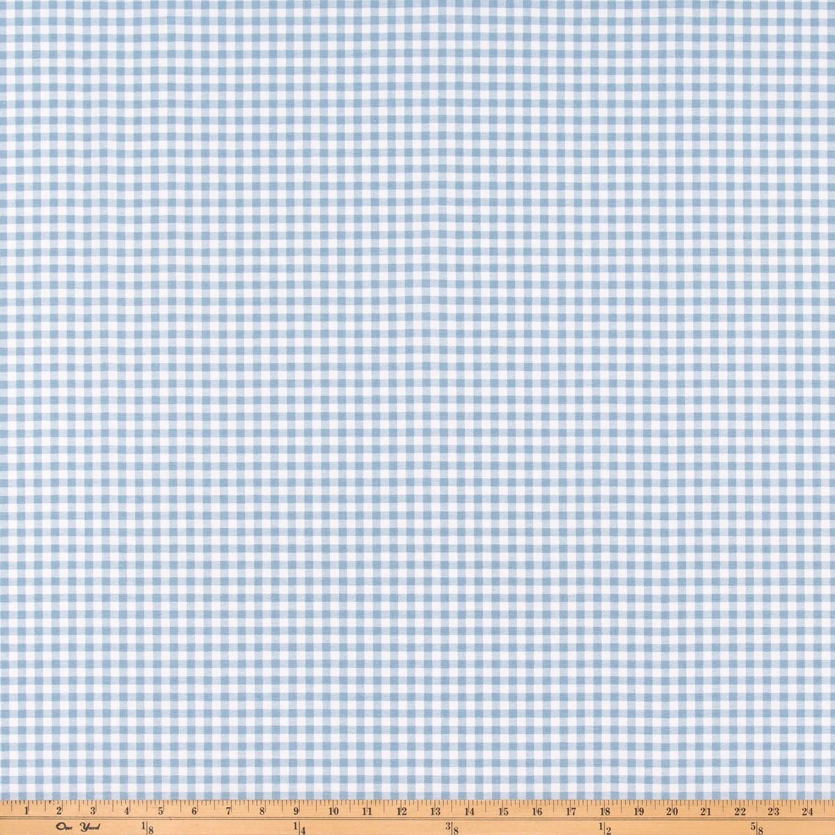 Light Blue Gingham Crib Skirt 17" Drop 3 Light Blue Gingham Crib Skirt 17" Drop