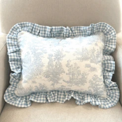 Light Blue Toile Crib Rail Cover With Gingham Ties 13 Light Blue Toile Crib Rail Cover With Gingham Ties -Liz and Roo light blue toile crib rail cover with gingham ties 523002