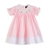 Pink Easter Smocked Dress 2 Pink Easter Smocked Dress -Liz and Roo light pink easter bunny smocked bishop dress 850521