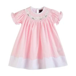 Pink Easter Smocked Dress
