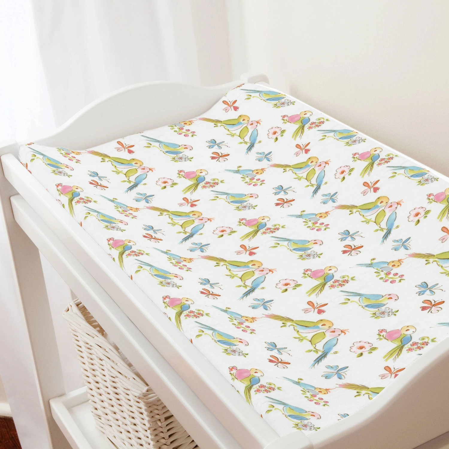 Love Birds Changing Pad Cover 3 Love Birds Changing Pad Cover