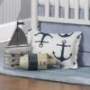 Navy Anchors Baby Pillow Sham (INCLUDES INSERT) 1 Navy Anchors Baby Pillow Sham (INCLUDES INSERT) -Liz and Roo navy anchors baby pillow sham includes insert 407341