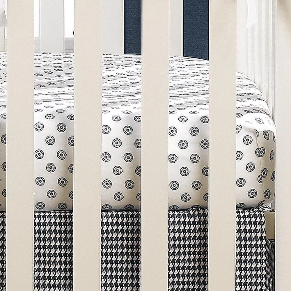 Navy Chelsea Crib Sheet | Cotton Twill Crib Sheet 4 Navy Chelsea Crib Sheet | Cotton Twill Crib Sheet - Image 2