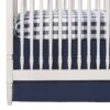Navy Linen Crib Skirt 16" Drop 2 Navy Linen Crib Skirt 16" Drop -Liz and Roo navy linen crib skirt 16 drop 115303