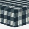 Navy Windowpane Plaid Linen Crib Sheet 1 Navy Windowpane Plaid Linen Crib Sheet -Liz and Roo navy plaid linen crib sheet 967231
