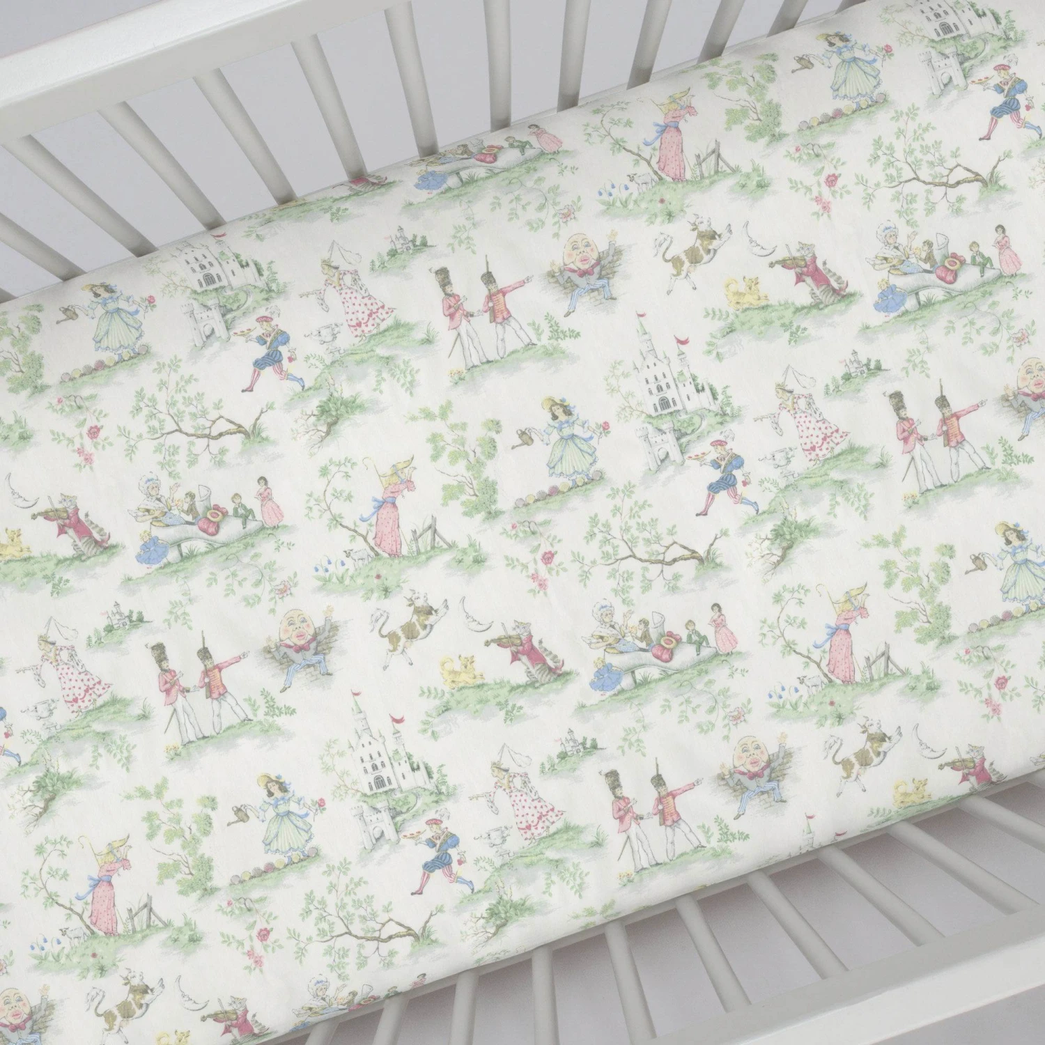 Nursery Rhyme Toile Changing Pad Cover 4 Nursery Rhyme Toile Changing Pad Cover - Image 2