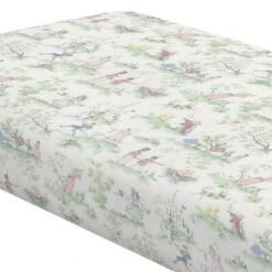 Nursery Rhyme Toile Crib Sheet -Liz and Roo nursery rhyme toile crib sheet 339794
