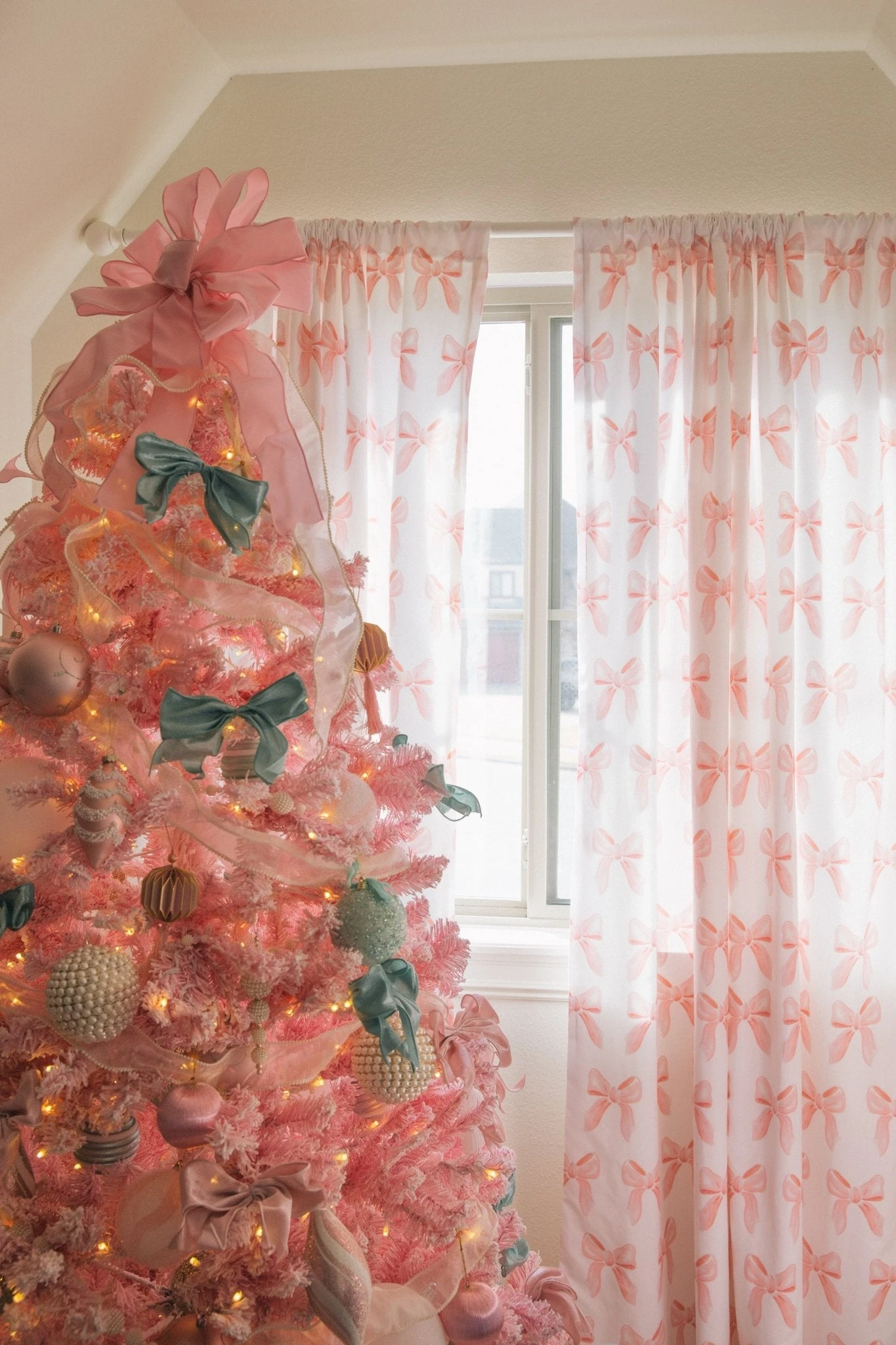 Petal Pink Bows Window Treatments 4 Petal Pink Bows Window Treatments - Image 2