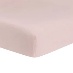 Petal Pink Linen Crib Sheet | Linen Blend Crib Sheet