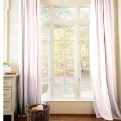 Petal Pink Linen Window Treatments