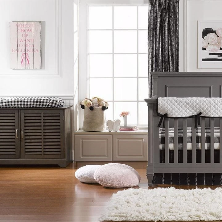 Plaid (Black And White) Contoured Changing Pad Cover 4 Plaid (Black And White) Contoured Changing Pad Cover - Image 2