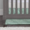 Sage Green Linen Flat Panel Crib Skirt 16" Drop 1 Sage Green Linen Flat Panel Crib Skirt 16" Drop -Liz and Roo sage green linen flat panel crib skirt 16 drop 966953