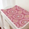 Kumari Garden Jeevan Changing Pad Cover | Bright Pink Bedding