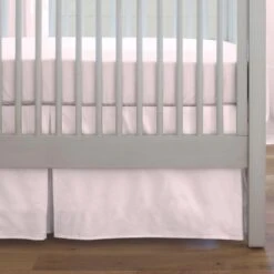 Solid Color Flat Panel Crib Skirts - With Pleats | 14" Drop | Carousel Designs