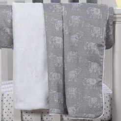 Tribal Elephants 4-pc Bedding Set - Gray -Liz and Roo tribal elephants 4 pc bedding set gray 478573