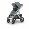 Uppababy Vista V3 Stroller Callum - Stone Blue |Silver Frame | Sand Leather 1 Uppababy Vista V3 Stroller Callum - Stone Blue |Silver Frame | Sand Leather -Liz and Roo uppababy vista v3 stroller callum stone blue silver frame sand leather 472895