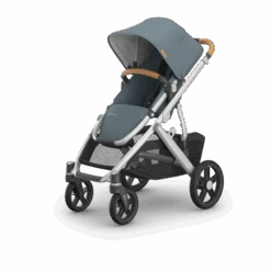 Uppababy Vista V3 Stroller Callum - Stone Blue |Silver Frame | Sand Leather
