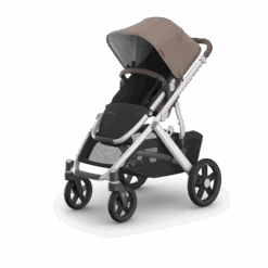 Uppababy Vista V3 StrollerTheo - Dark Taupe | Silver Frame | Chestnut Leather