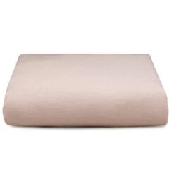 White Crib Skirt With Petal Pink Linen Ruffle 19" Drop 7 White Crib Skirt With Petal Pink Linen Ruffle 19" Drop -Liz and Roo white linen crib skirt with petal pink ruffle 856499