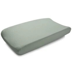 Willow Green Linen Contoured Changing Pad Cover